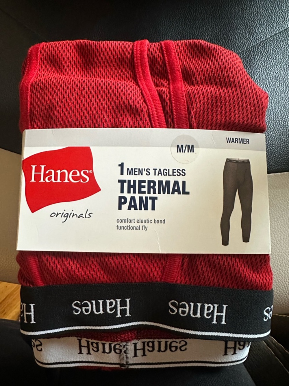 Hanes Thermal Pant Size M Tagless Red